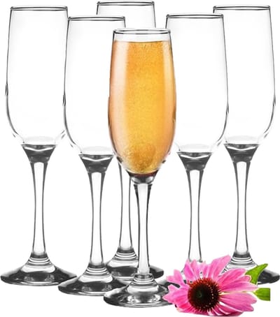 Glasmark Champagneglazen - 6x - Rocroi - 200 ml - D5 x H23 cm - glas - flutes