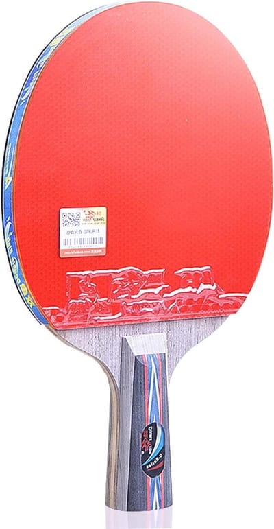 Tafeltennisrackets - Pingpongbatjes - Sport Spel - 5 Lagen Hout - Korte Steel - Rood