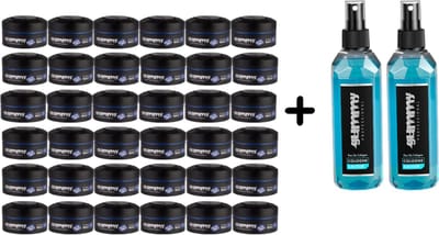 Gummy Styling Wax Hard Finish 150ml Blauw, 36 Stuks