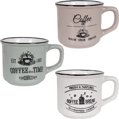 Mokken Keramiek 160 ml 3 stuks - Set - Bekers - Koffiebekers - Kopjes - Koffiemok