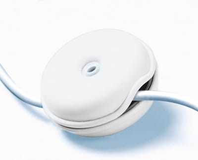 snoer opbergen met Cable Turtle Medium wit - Set van 2 stuks - Cleverline - Ø 6,5 x H 3 cm