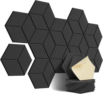 Akoestisch Schuim - Geluidsisolatie Panelen - Studio Opnames - Zelfklevend Eenvoudig - 15cm Paneel - Zwart