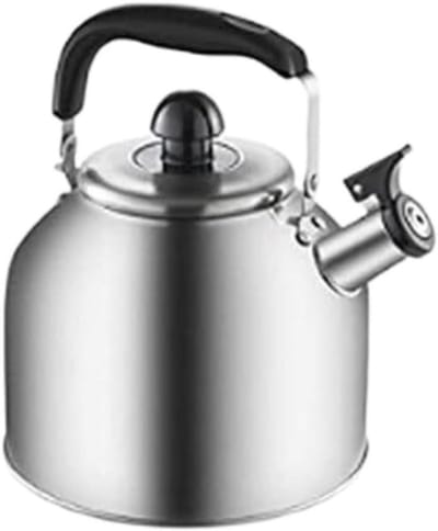 Waterkoker Met Fluitje - Theepot Kookpan - Water Koken - Automatisch Fluitje - 4 Liter - Zilver