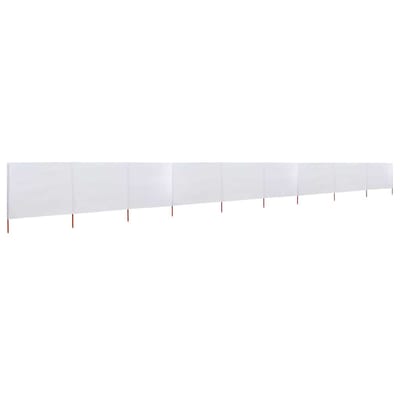vidaXL - Windscherm - 9-panelen - 1200x80 - cm - stof - zandwit