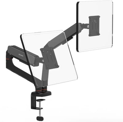 Sounix Dubbele Monitor arm - Tot 2x9kg - Monitor Beugel voor 13-32 Inch - Verstelbaar - Universeel - Zwart