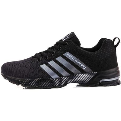Mode Herenschoenen Ademende Sportschoenen Veterschoenen Gevulkaniseerde Schoenen Lichtgewicht Comfortabel Hardlopen Training Gym Sneakers Voor Mannen 41 zwart