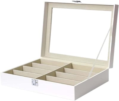 Brillen Organizer - Opbergdoos Brillen - Brillen Opbergen - Ruimtebesparend Ontwerp - 335x247x85cm - Wit