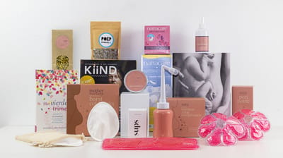 Postpartumbox XXL - Verzorgingspakket voor een Sneller Herstel na je Bevalling - 14 Producten Kraampakket - Natuurlijk en Duurzaam - 100% Puur voor Comfortabele Kraamtijd