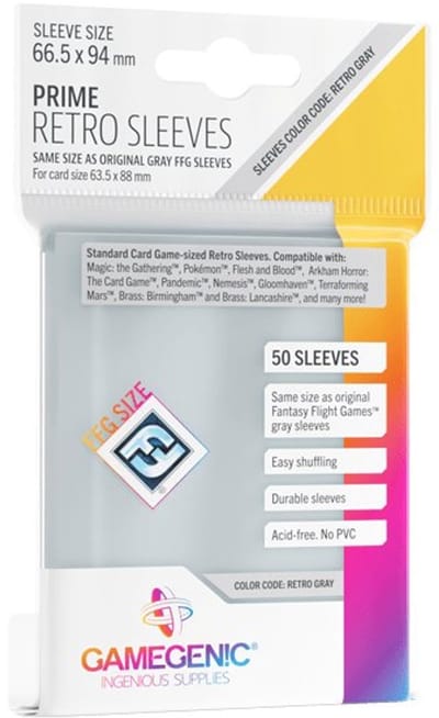 Game Genic - Sleeves Prime Retro - Beschermhoesjes- 50 stuks