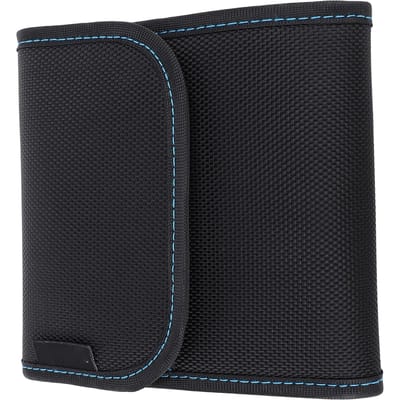 Étui de transport pour filtres d'objectif en nylon à 3 poches, portefeuille de rangement protecteur pour filtres d'appareil photo pour filtres carrés 100 mm, ronds 95 mm black