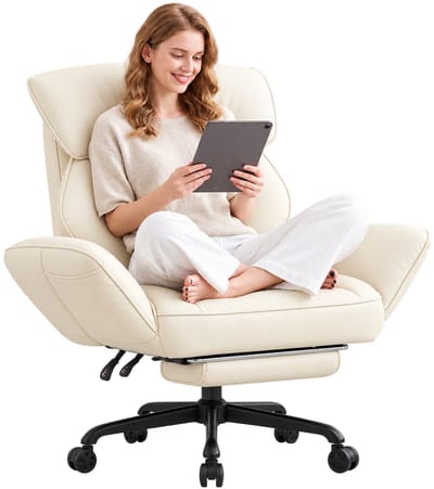 Dowinx - Gamestoel - Gamestoelen - Verstelbare Gamingstoel - Ergonomische Bureaustoel - Grote Bureaustoel - Game stoel massage - Bureaustoel pocketvering - Game bureaustoel - chair - PU - Wit