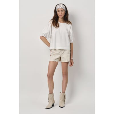 Dante6 Riann Balloon Sleeve Top Optic White Größe: 34 | Blusen Outlet | Damen | Weiß