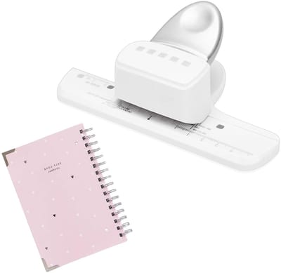 Verstelbare vierkante perforator met 5 gaten voor A4, A5, A6, B5, B6 en A7 papier, ideaal voor kantoor en creatief gebruik
