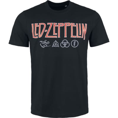 Led Zeppelin T-shirt - Logo & Symbols - S tot 5XL - voor Mannen - zwart