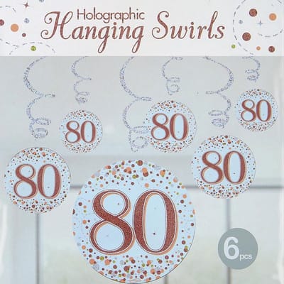 Oaktree - Swirls Sparkling Rose Gold - 80 jaar
