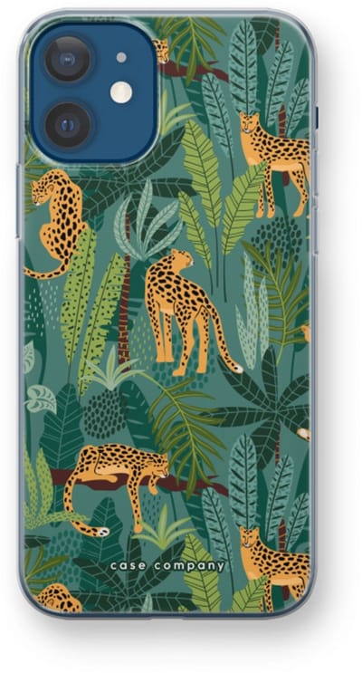 Case Company® - Hoesje geschikt voor iPhone 12 mini hoesje - Luipaard 2 - Soft Cover Telefoonhoesje - Bescherming aan alle Kanten en Schermrand
