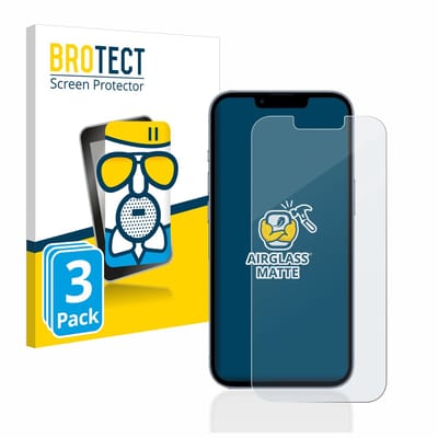 BROTECT - Screenprotector voor Apple iPhone 13 Pro - Folie Beschermfolie Beschermglas matte 3 Stuks