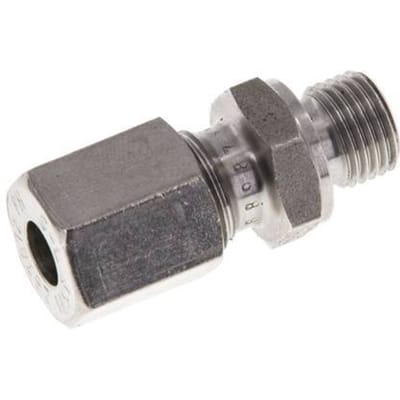 M10x1 Buitendraad x 6L RVS Rechte Snijring Koppeling 315 Bar DIN 2353