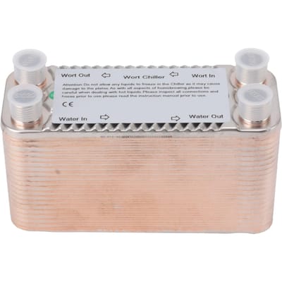 Échangeur de Chaleur à 40 Plaques Filetage NPT1/2 Haute Efficacité Acier Inoxydable Refroidisseur à Contre-courant pour