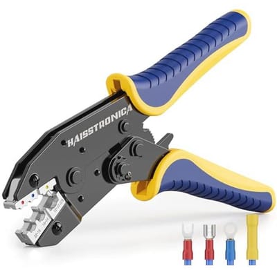 Krimpgereedschap voor geïsoleerde elektrische draadconnectoren - Ratel-krimpgereedschap voor AWG 22-10
