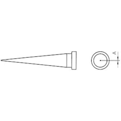 Weller LT-1L Soldeerpunt Langwerpige, conische vorm Grootte soldeerpunt 0.2 mm Lengte soldeerpunt: 26 mm Inhoud: 1 stuk(s)