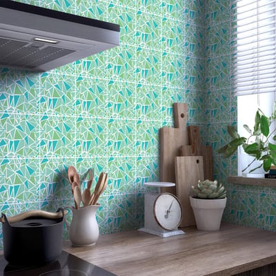 Zelfklevende tegelmuurstickers voor keuken en badkamer - 30 RIEVRA Terrazzo tegelstickers - 30 stickers 20x20cm