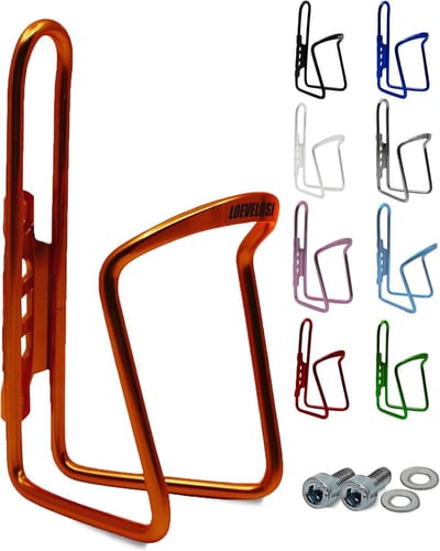 Thijox - Flessenhouder fiets oranje aluminium extra versterkt voor racefiets, MTB, trekkingfiets en kinderfiets - universele drinkfleshouder voor opti