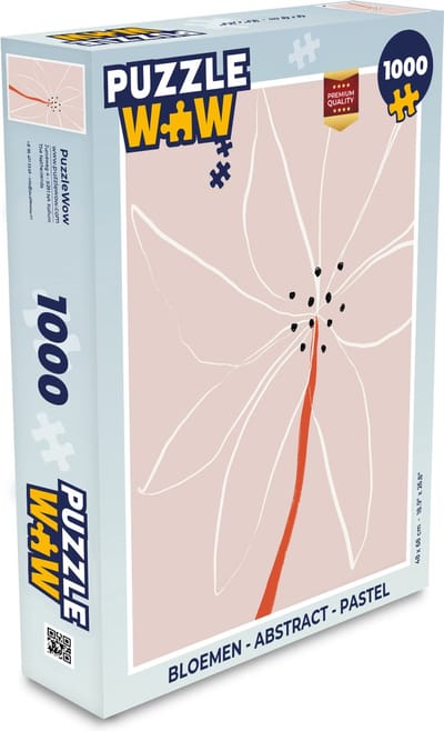Puzzel Bloemen - Abstract - Pastel - Legpuzzel - Puzzel 1000 stukjes volwassenen