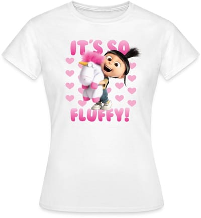 Minions Agnes It's So Fluffy Pink Met Eenhoorn T-Shirt Dames