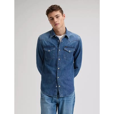 Lee 112376547 Regular Fit Overhemd Met Lange Mouwen Blauw M Man