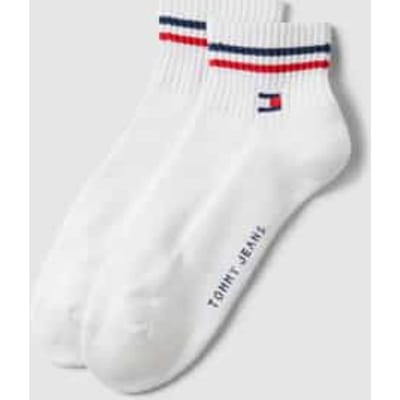 Tommy Hilfiger unisex kwartsokken in retro-design, enkelhoog, set van 2