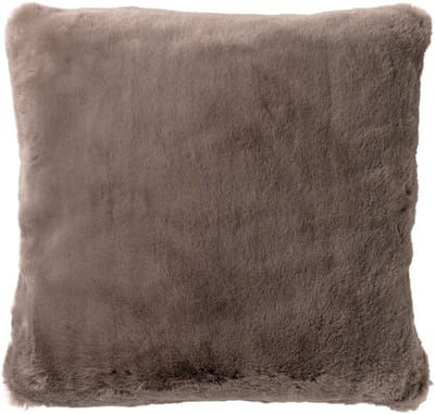 Dutch Decor ZAYA - Kussenhoes 45x45 cm - bontlook - effen kleur - Driftwood - taupe - met rits - zonder binnenkussen