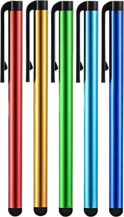 Knaak Stylus Pennen - 5 Stuks - Touchscreen Pennen Voor Smartphone, Tablet & Laptop - Diverse Kleuren