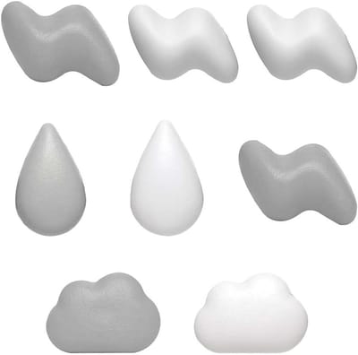 Decoratieve Weer Magneten voor Koelkast - Set van 8 Stuks - Ideaal voor Foto's, Whiteboard en Keukenaccessoires
