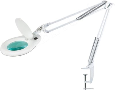 Loep met LED - Vergrootglas Lamp - Precisiewerk - 56 SMD LEDs - 84 cm Arm - Wit