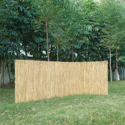Rietmat Schutting - Privacy scherm Tuin - Buitenruimte Afschermen - Natuurlijke Uitstraling - 90x600 cm - Naturel