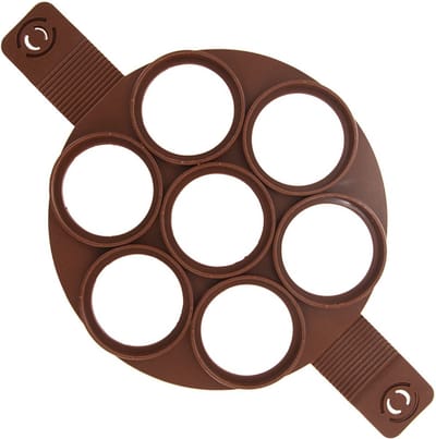 Ei Ring Silicone Bruin SILLINIE 24 cm - Kookring - Eierring - Eivorm - Rond - Pancake - Omelette
