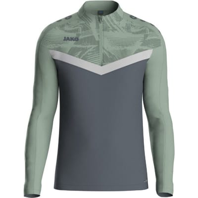 Jako Iconic Ziptop Kinderen - Zachtgrijs / Mintgroen / Antra Light | Maat: 128