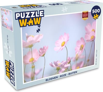 Puzzel Bloemen - Roze - Buiten - Natuur - Legpuzzel - Puzzel 500 stukjes
