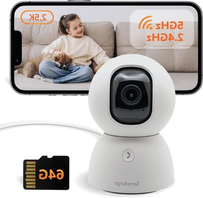 Beveiligingscamera Binnen - Thuiscamera Huisdier - Huisdieren Bewaken - 2.5K HD Resolutie - 360 Graden - Wit