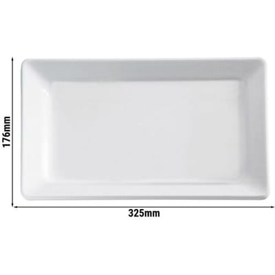 GGM Gastro (6 Stück) GN-Tablett 1/3 - PURE - Melamin - Höhe: 30mm - Weiß