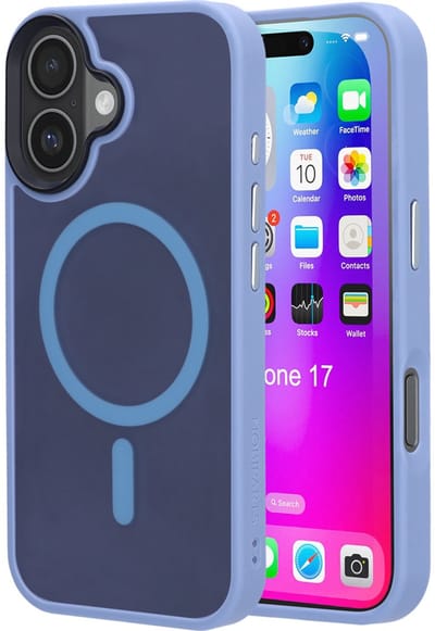 Mobiparts hoesje geschikt voor Apple iPhone 17 - Hardcover - MagSafe - Blauw