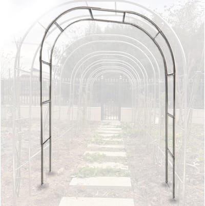 Stabiele stalen tuinboog voor klimplanten, weerbestendig latwerk rozenboog, duurzame ondersteuning voor wijnstokken en bloemen, perfect voor tuindecoratie