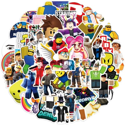 Roblox Graffiti Stickers 50 stuks Opvallende Waterdichte Vinyl Decals Voor Skateboard Helm Waterfles Laptop Bagage Kinderen Tieners Fans W143684WW- yellow