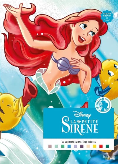 50 Coloriages Mystères inédits - Disney La Petite Sirene - Kleuren op Nummer - Hachette - Kleurboek voor volwassenen en kinderen