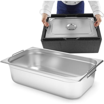 HENDI Gastronorm container – roestvrij staal – 21L – 530x325x150 mm – stapelbaar – vaatwasserbestendig