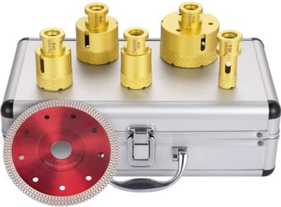 Diamantboorset Deluxe - 60 mm Gatenzagen - 5 stuks - Tegelboor gatenzaagzet - Dozenboor - Tegelsnijder Accessoire