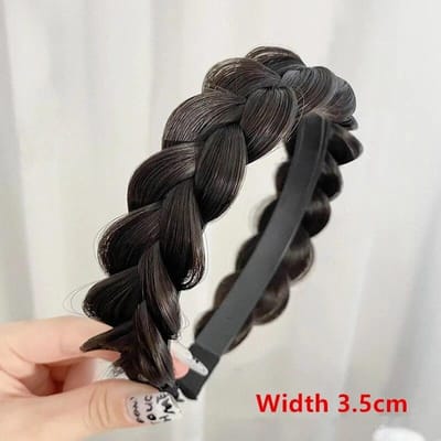 Luie Pruik Twist Hoofdbanden Voor Vrouwen Brede Visgraat Vlechten Haarbanden Handgemaakte Retro Hoofd Hoepel Haar Styling Hoofddeksels Accessoires