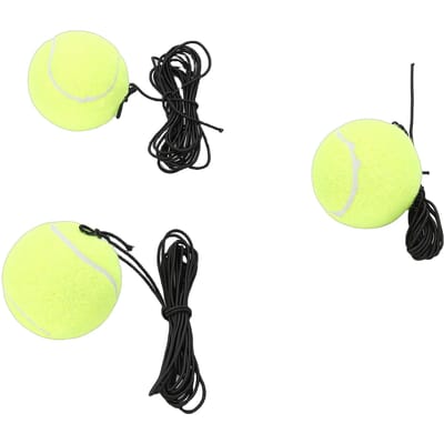 3 stuks Tennis Trainingsballen met Koorden Synthetische Vezel Tennisbal Trainingsapparatuur voor Zelfoefening Tool