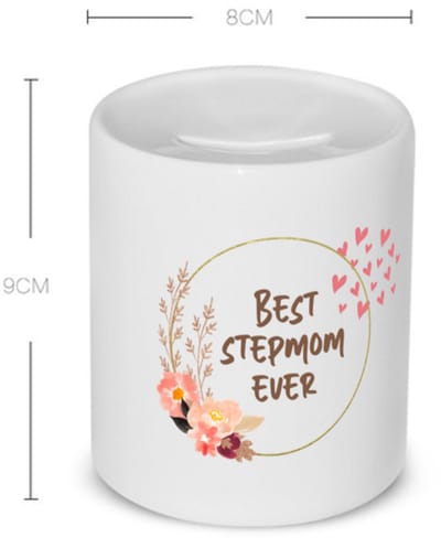Akyol - bonusmoeder cadeau - Spaarpot - Moeder - stiefmoeder cadeau - bonusmama - stiefmoeder cadeautjes - moederdag cadeau - mamacadeautjes verjaardag - liefste mama - bonusmama - leuk kado om te geven - 350 ML inhoud